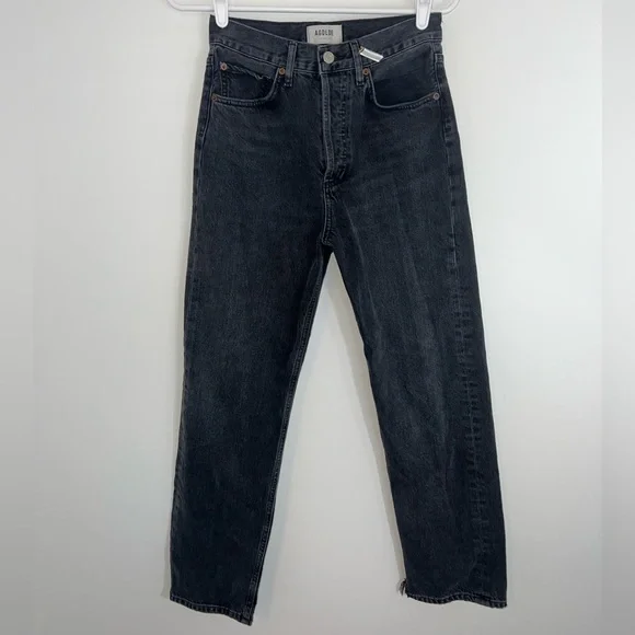 AGOLDE BLACK 90S jeans size 23 - Picture 2 of 15